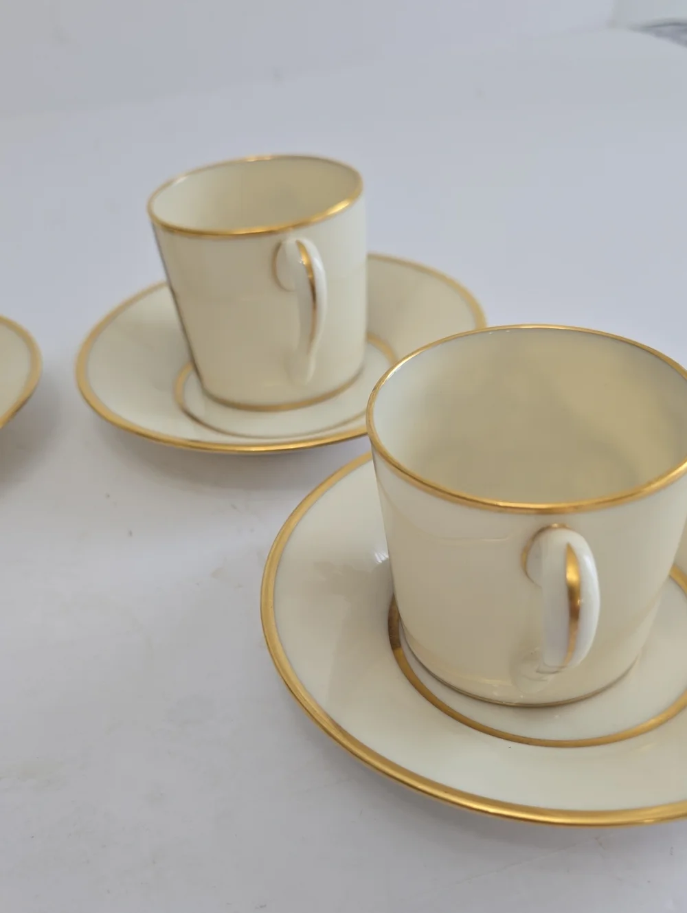 Lenox Historical China Set Of 4 Minga Pope Patchin Cups Saucers
